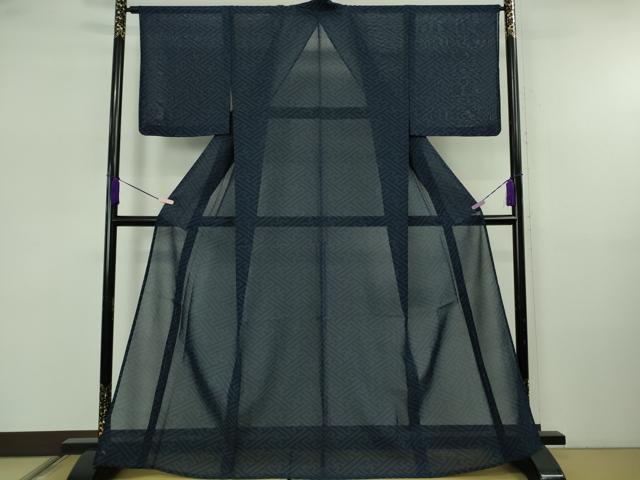 平和屋着物＊極上 夏物 結城紬 夏結城 80亀甲 工字繋ぎ 逸品 未使用 DZAB5674kh6