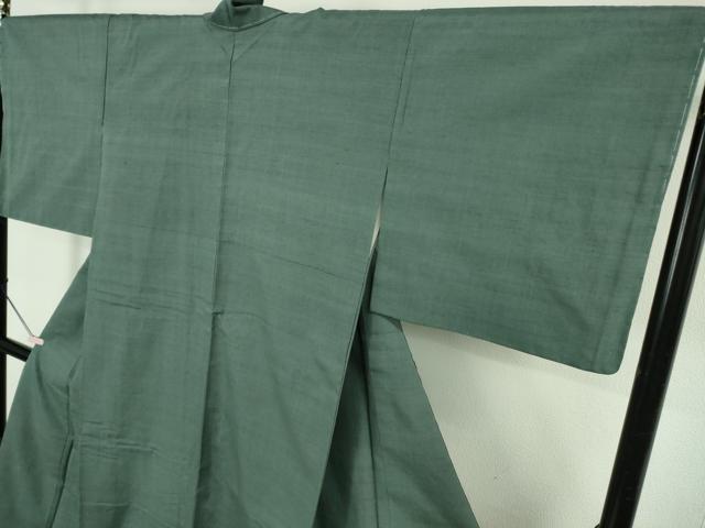 平和屋着物●極上　本場草木染結城玉紬　結織苑　色無地　御召茶色　証紙付き　逸品　未使用　DZAB5676kh6