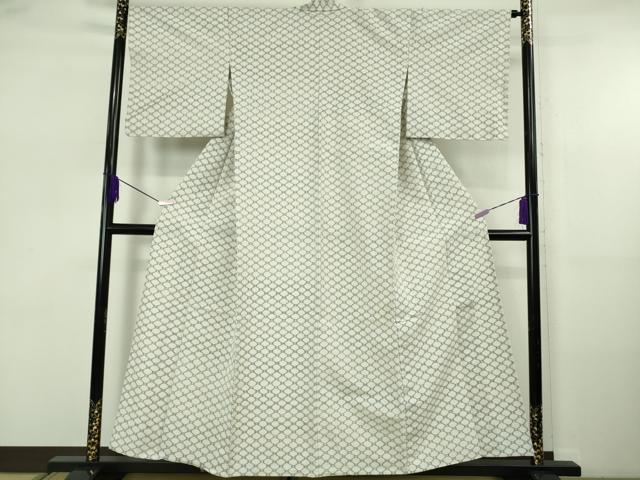 平和屋着物▽極上　弓浜絣　単衣　綿　網目文　逸品　DZAB5677kh6 平和屋着物▽極上 弓浜絣 単衣 綿 網目文 逸品 DZAB5677kh6