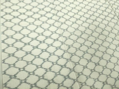 平和屋着物▽極上　弓浜絣　単衣　綿　網目文　逸品　DZAB5677kh6