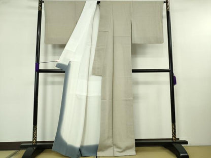 平和屋着物●極上　伝統工芸士　保科勝信　江戸小紋　御召機　西陣きもの會　佐藤織物謹製　さが美扱い　反端付き　逸品　DZAB5678kh6