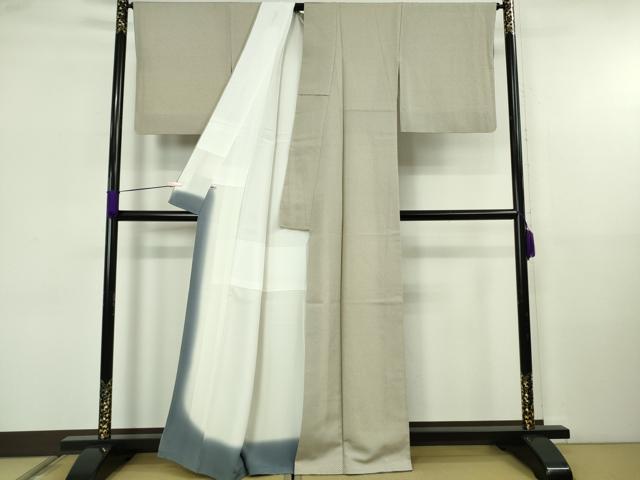 平和屋着物●極上　伝統工芸士　保科勝信　江戸小紋　御召機　西陣きもの會　佐藤織物謹製　さが美扱い　反端付き　逸品　DZAB5678kh6