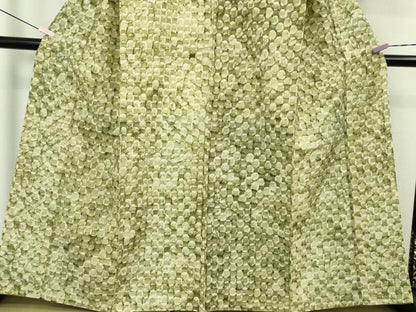 平和屋着物●極上　結城紬地　あられ小紋　作家物　逸品　未使用　DZAB5680kh6