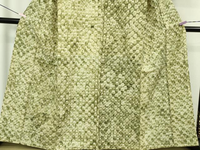 平和屋着物●極上　結城紬地　あられ小紋　作家物　逸品　未使用　DZAB5680kh6