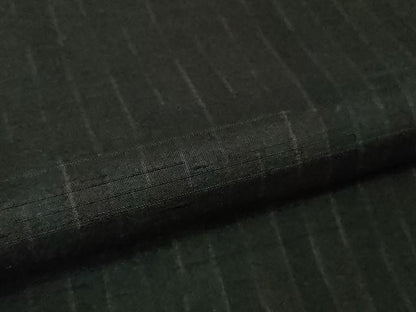 平和屋着物●極上　撫松庵　小紋　縞　黒地　洗える着物　逸品　DZAB5684kh6