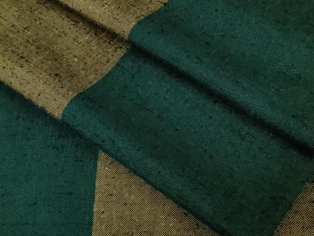 平和屋本店▽希少　ざざんざ織　伊兵衛織　単衣　間道　逸品　DZAB5694kh6