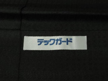 平和屋本店＊極上 夏物 男性 色無地 キングサイズ 間道紋紗 黒地 逸品 DZAB5695kh6