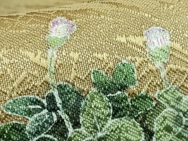 平和屋着物●極上　太鼓柄袋帯　手描き　柴犬　逸品　DZAB5704kh6