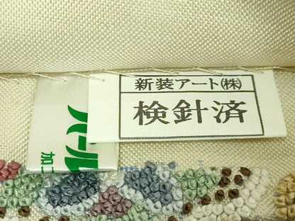 平和屋本店●極上　中国三大刺繍　相良刺繍　総刺繍　袋帯　正倉院花文　金糸　逸品　DZAB5710kh6