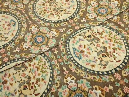 平和屋本店●最高級　明綴れ　全通柄袋帯　狩猟花文　金糸　逸品　DZAB5713kh6