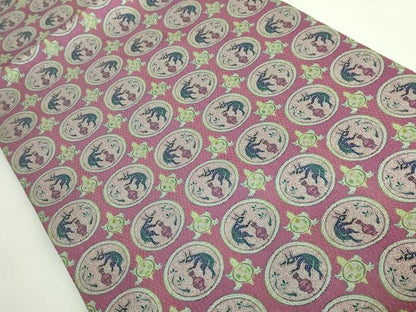 平和屋着物●極上　 龍村美術織物　九寸開き名古屋帯　天寿国繍兎文　逸品　DZAB5719kh6