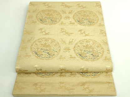 平和屋本店●最高級　龍村平蔵製　丸帯　名物木下金襴　金糸　逸品　DZAB5733kh6