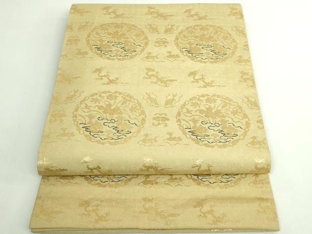 平和屋本店●最高級　龍村平蔵製　丸帯　名物木下金襴　金糸　逸品　DZAB5733kh6