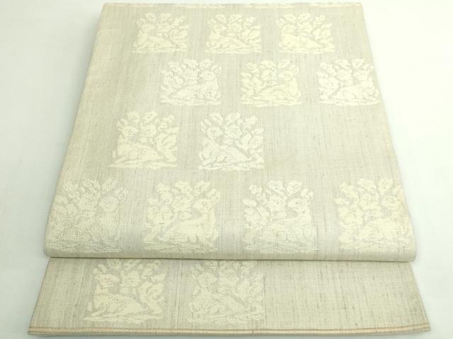 平和屋着物●極上　西陣　勝山織物　六通柄袋帯　花兎　逸品　DZAB5735kh6 平和屋着物○極上 西陣 勝山織物 六通柄袋帯 花兎 逸品 DZAB5735kh6