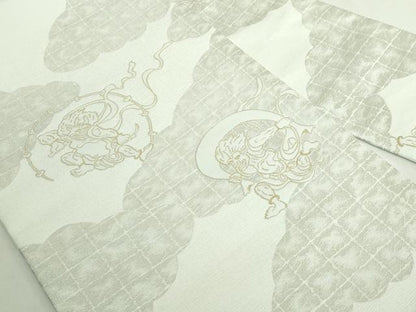 平和屋着物●極上　西陣　おぐら謹製　九寸名古屋帯　風神　雷神　金糸　逸品　新品　DZAB5741kh6