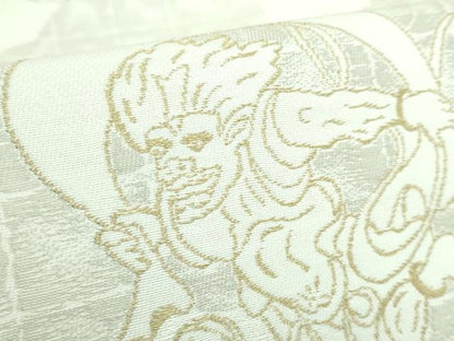 平和屋着物●極上　西陣　おぐら謹製　九寸名古屋帯　風神　雷神　金糸　逸品　新品　DZAB5741kh6