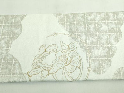 平和屋着物●極上　西陣　おぐら謹製　九寸名古屋帯　風神　雷神　金糸　逸品　新品　DZAB5740kh6