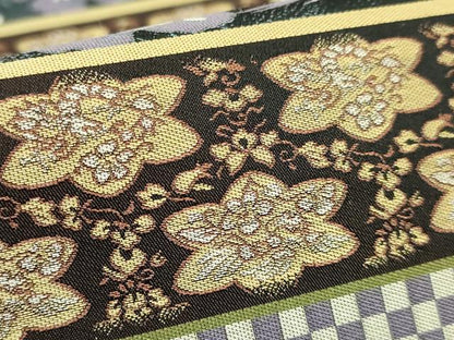 平和屋本店●極上　西陣　木野織物　菱屋善兵衛謹製　六通柄袋帯　横段花文　逸品　DZAB5745kh6