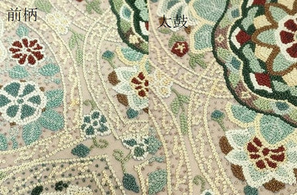 平和屋本店●最高級　中国三大刺繍　総相良刺繍　総刺繍　袋帯　200万粒　正倉院花文　逸品　DZAB5752kh6
