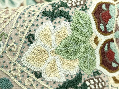 平和屋本店●最高級　中国三大刺繍　総相良刺繍　総刺繍　袋帯　200万粒　正倉院花文　逸品　DZAB5752kh6