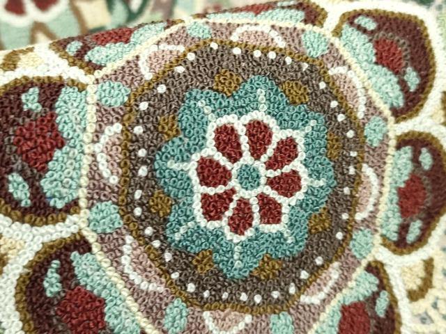 平和屋本店●最高級　中国三大刺繍　総相良刺繍　総刺繍　袋帯　200万粒　正倉院花文　逸品　DZAB5752kh6