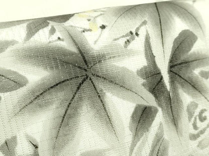 平和屋着物＊極上 夏物 九寸名古屋帯 作家物 手描き 流水楓文 逸品 DZAB5754kh6