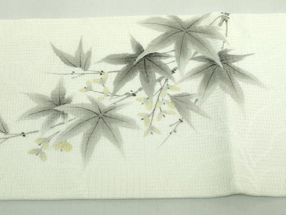 平和屋着物＊極上 夏物 九寸名古屋帯 作家物 手描き 流水楓文 逸品 DZAB5754kh6