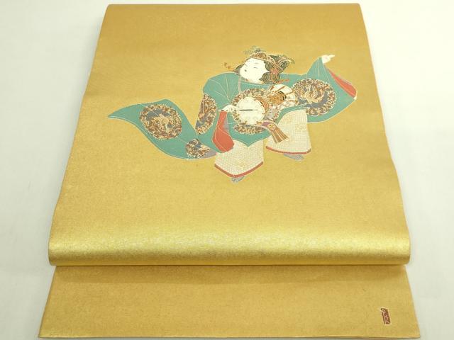 平和屋着物○極上 加賀友禅の巨匠 初代 由水十久 太鼓柄