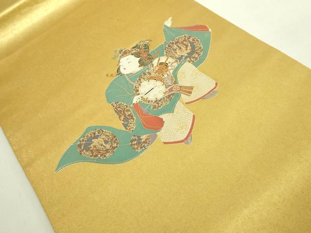 平和屋着物○極上 加賀友禅の巨匠 初代 由水十久 太鼓柄