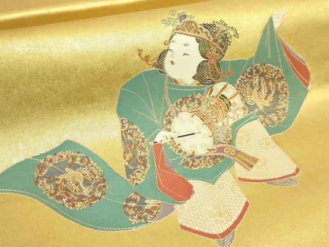 平和屋着物○極上 加賀友禅の巨匠 初代 由水十久 太鼓柄