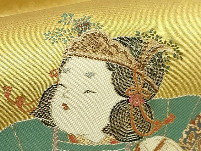 平和屋着物○極上 加賀友禅の巨匠 初代 由水十久 太鼓柄