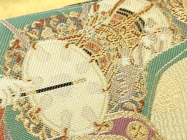 平和屋着物●極上　加賀友禅の巨匠　初代　由水十久　太鼓柄袋帯　一鼓　本金箔　逸品　DZAB5757kh6