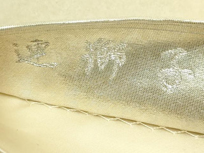 平和屋着物●極上　加賀友禅の巨匠　初代　由水十久　西陣　長嶋成織物　ながしま帯　太鼓柄袋帯　連獅子　瀞銀錦　逸品　DZAB5759kh6