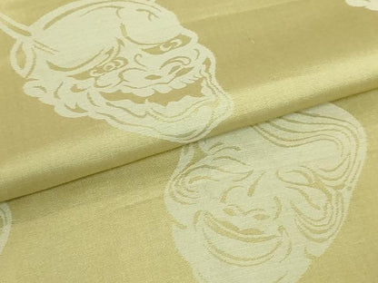 平和屋着物●極上　男性　長襦袢　袷　翁　面　逸品　DZAB5797kh6