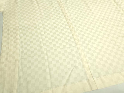 平和屋着物＊夏物 長襦袢 市松紋紗 絹洗衣 しどり 半衿刺繍 ビース やまと誂製 反端付き 逸品 DZAB5798kh6