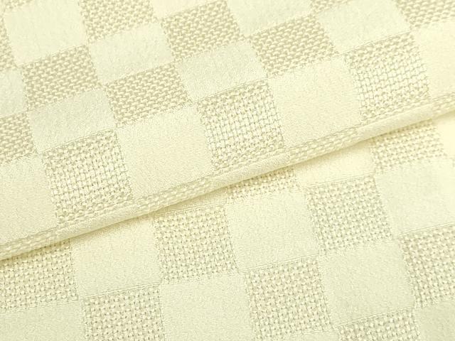 平和屋着物＊夏物 長襦袢 市松紋紗 絹洗衣 しどり 半衿刺繍 ビース やまと誂製 反端付き 逸品 DZAB5798kh6