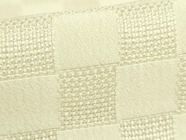 平和屋着物＊夏物　長襦袢　市松紋紗　絹洗衣　しどり　半衿刺繍　ビース　やまと誂製　反端付き　逸品　DZAB5798kh6 平和屋着物＊夏物 長襦袢 市松紋紗 絹洗衣 しどり 半衿刺繍