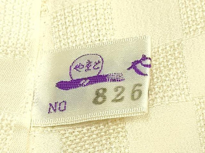 平和屋着物＊夏物 長襦袢 市松紋紗 絹洗衣 しどり 半衿刺繍 ビース やまと誂製 反端付き 逸品 DZAB5798kh6