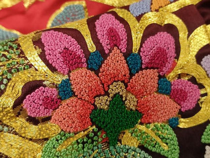 平和屋本店●最高級 中国三大刺繍 相良刺繍 駒刺繍 総刺繍 色打掛 和装 婚礼 結婚式 花嫁 飛鶴花文 暈し染め 金糸 逸品 未使用 DZAB5802kh6