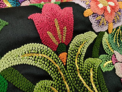 平和屋本店●最高級 中国三大刺繍 相良刺繍 駒刺繍 総刺繍 色打掛 和装 婚礼 結婚式 花嫁 飛鶴花文 暈し染め 金糸 逸品 未使用 DZAB5802kh6