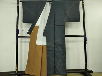 平和屋本店●極上 高島屋上品会作品 本場大島紬 秋場大島紬 9マルキ 古代染色純泥染 唐草輪彩 古山絹織物 共箱・証明書付 逸品 DZAB5803kh6
