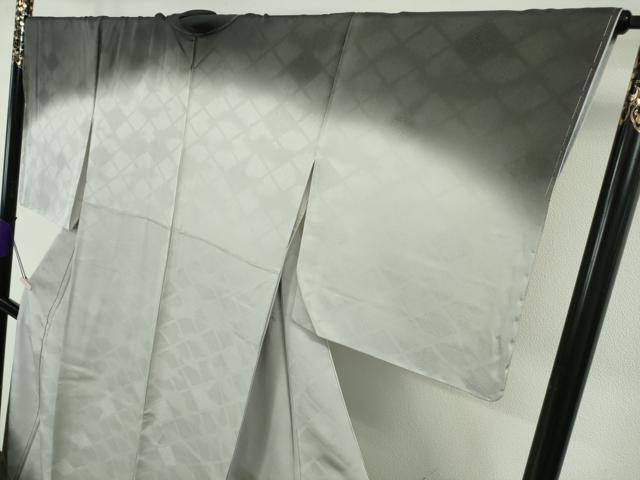 平和屋本店●極上　皇室献上作家 北出与三郎　訪問着・長襦袢セット　松葉菱地紋　暈し染め　たとう紙・反端付き　逸品 未使用 DZAB5807kh6