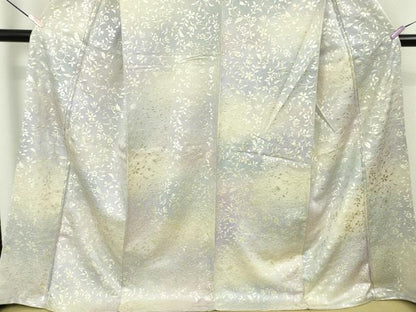 平和屋本店●極上　小紋　花唐草文　暈し染め　銀彩　逸品　DZAB5813kh6