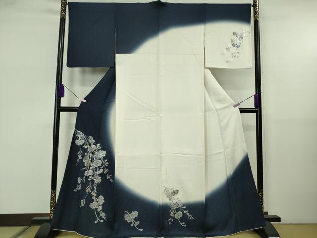 平和屋本店●極上　訪問着　胡蝶蘭　暈し染め　金銀彩　逸品　DZAB5814kh6