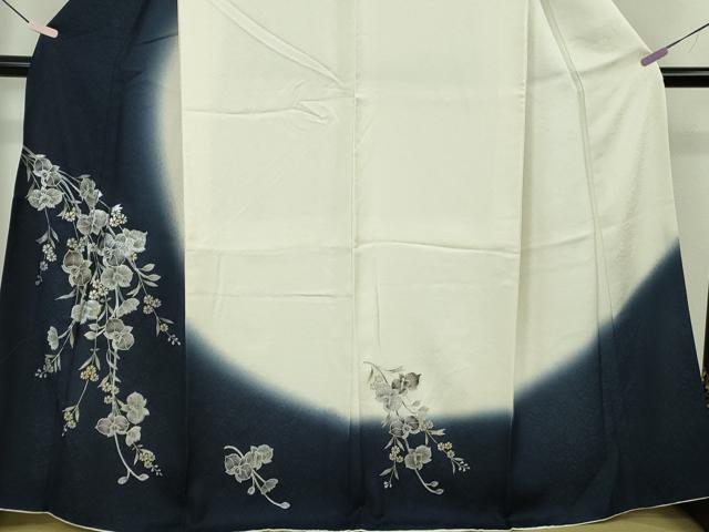 平和屋本店●極上　訪問着　胡蝶蘭　暈し染め　金銀彩　逸品　DZAB5814kh6