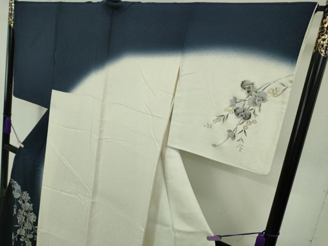 平和屋本店●極上　訪問着　胡蝶蘭　暈し染め　金銀彩　逸品　DZAB5814kh6
