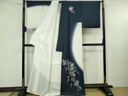 平和屋本店●極上　訪問着　胡蝶蘭　暈し染め　金銀彩　逸品　DZAB5814kh6