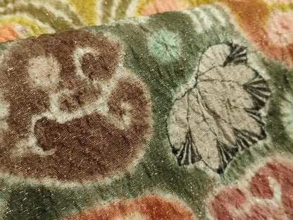 平和屋本店●極上　樋熊哲也　訪問着　辻が花　絞り　手描き　銀通し地　逸品　DZAB5815kh6