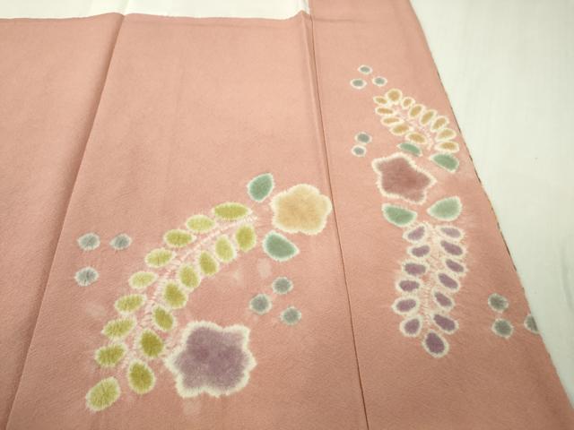 平和屋本店●極上　樋熊哲也　訪問着　辻が花　絞り　手描き　銀通し地　逸品　DZAB5815kh6