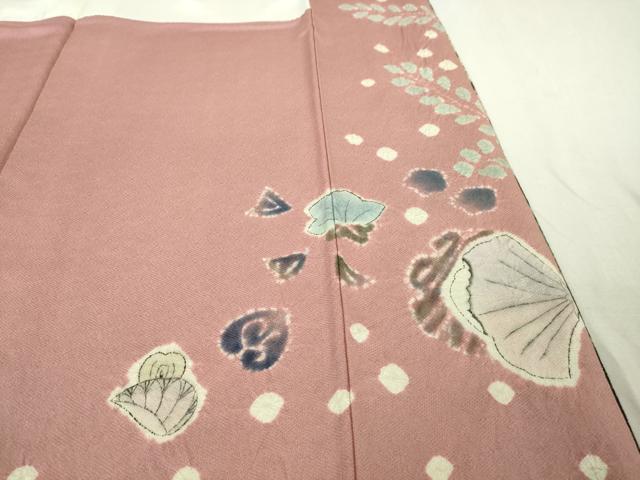 平和屋本店●極上　訪問着　辻が花　葵　暈し染め　金通し地　ロング丈　逸品　DZAB5819kh6